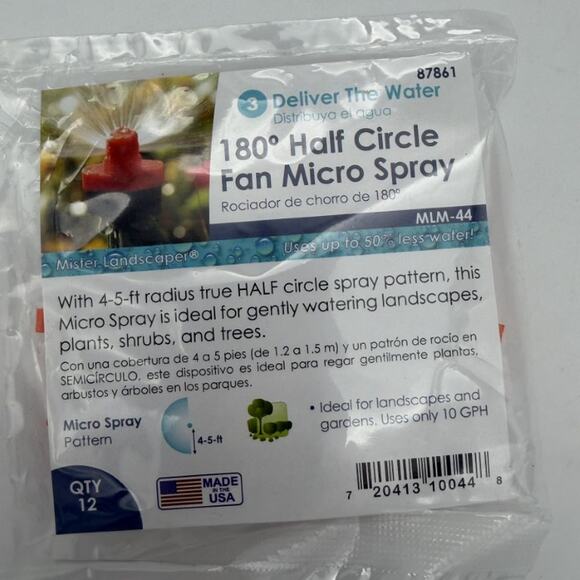 Mister Landscaper 180° Half Circle Fan Micro Sprays, Model MLM-44, QTY 12 - Picture 2 of 4